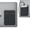 Picture of Slipdrive - Portable Hard Drive Sleeve for Laptop - HDD Hard Disk Drive - Reusable Adhesive - 5.5” x 4.5” Stick on External Hard Drive Carrying Case - Travel Pocket Pouch (Large, Black)