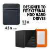 Picture of Slipdrive - Portable Hard Drive Sleeve for Laptop - HDD Hard Disk Drive - Reusable Adhesive - 5.5” x 4.5” Stick on External Hard Drive Carrying Case - Travel Pocket Pouch (Large, Black)