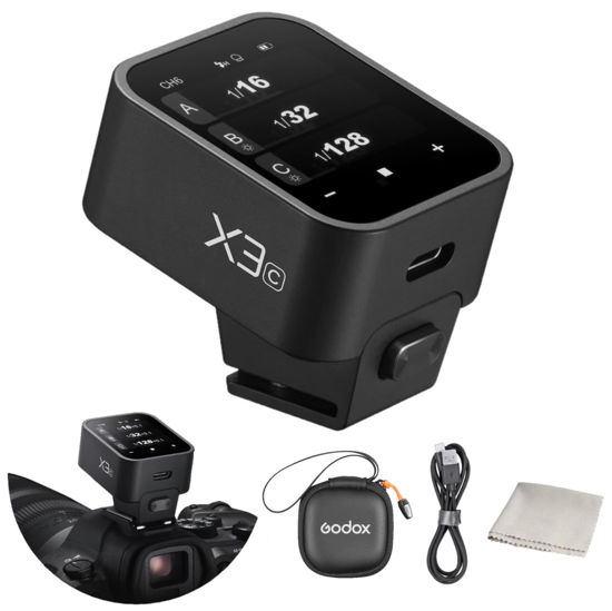 Picture of Godox X3C X3 C X3-C 𝗧𝗼𝘂𝗰𝗵𝘀𝗰𝗿𝗲𝗲𝗻 TTL Wireless Flash Trigger for Canon Camera, with TCM Conversion 2.4G 1/8000s HSS,Built-in 3.7V 850mAh Li-Ion Battery (X2T-C,XPro-C,XProII-C Upgrade Version)