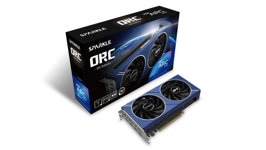 Picture of Sparkle Intel Arc A750 ORC OC Edition, 8GB GDDR6, ThermalSync, Torn Cooling, Axial Fan, Metal Backplate, SA750C-8GOC