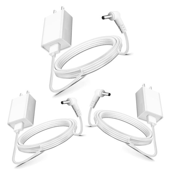 Picture of 3-Pack Indoor/Outdoor Power Adapter Charger for Ring Stick Up Cam Plug-in/Ring Stick Up 2nd Gen & & Spotlight Cam,Ring Pan Tilt Stick Up Camera Plug in Charging Cord Cable (4m/13.2ft) White