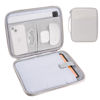 Picture of 11 Inch iPad Travel Case Organizer, Padded Tablet Carrying Sleeve Bag for iPad Pro 11-in (M4), iPad 10.9 (10th Gen), iPad Air 11-in (M2), Galaxy Tab S8/S9 (White Grey-11)