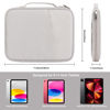 Picture of 11 Inch iPad Travel Case Organizer, Padded Tablet Carrying Sleeve Bag for iPad Pro 11-in (M4), iPad 10.9 (10th Gen), iPad Air 11-in (M2), Galaxy Tab S8/S9 (White Grey-11)