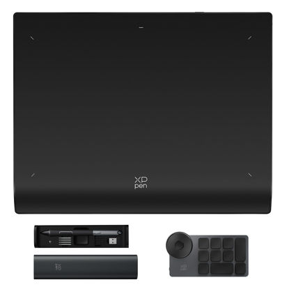 Picture of XPPen Wireless Drawing Tablet Deco Pro LW 2nd, 11 Inch Bluetooth Computer Graphics Tablet with X3 Pro Stylus & Mini Key-dial, Digital Drawing Pad for Animation, Digital Art, Video Editing