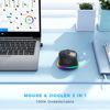 Picture of PEIOUS Wireless Mouse, Mouse Jiggler - LED Wireless Mice with Build-in Mouse Jiggler Mover, Rechargeable Moving Mouse for Computer with Undetectable Random Movement Keeps Computer Awake - Black