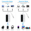 Picture of 1Mii SafeFly Dot-Bluetooth 5.3 Transmitter Receiver for up 2 Headphones,AptX Low Latency/HD,Plane Travel Essentials,Wireless Audio Bluetooth Airplane Adapter for Flight,TV,Car,PC(White)