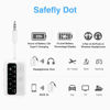 Picture of 1Mii SafeFly Dot-Bluetooth 5.3 Transmitter Receiver for up 2 Headphones,AptX Low Latency/HD,Plane Travel Essentials,Wireless Audio Bluetooth Airplane Adapter for Flight,TV,Car,PC(White)