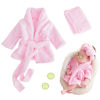 Picture of M&G House Newborn Photography Props Bathrobe Outfits Baby Photoshoot Props Baby Robe Girl Baby Photo Prop Outfit Robe Newborn Costume Baby Robes 0-6 Months(Pink)