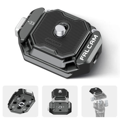 Picture of ULANZI F38 Multi-Hole Camera Quick Release Plate Kit, w 1/4" to 3/8" Screw Thread, Quick Release System QR Plate Camera Tripod Mount Adapter for Sony Canon Monopod DSLR Stabilizer Slider DJI