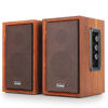 Picture of 40W Computer Speakers,2.0 AC Powered Wooden PC Speakers with Strong Bass,7.28" X 2 AC Powered AUX /Bluetooth Bookshelf Speakers with USB Input for DSP Multimedia Speaker, Wooden Speaker for Laptop,PC