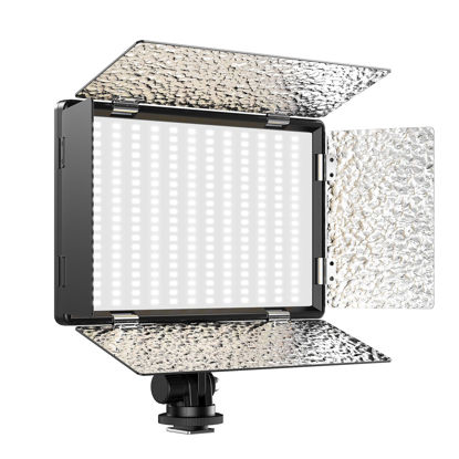 Picture of Zecti 37W Video Light,520 LED Camera Light with Adjustable Sunshade,CRI>95 3200-5600K Portable Photography Lighting Suitable for Outdoor Photography Live Streaming（Battery Not Included）