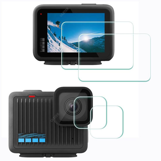 Picture of ULBTER Screen Protector for GoPro Hero Compact Camera + lens protector [2+2 Pack], 9H Hardness Tempered Glass,Anti-Scrach Anti-Bubble