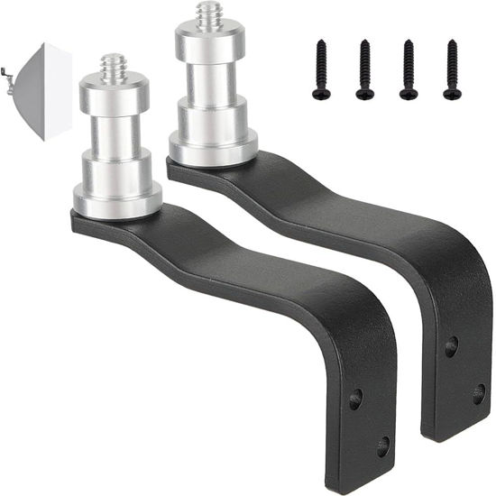 Picture of Jorixxy 2-Pack E-Type Wall Ceiling Mount Light Stand 5/8" Stud with 1/4" Thread Anchor for Studio Lighting