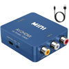 Picture of ABLEWE RCA to HDMI,AV to HDMI Converter, 1080P Mini RCA Composite CVBS Video Audio Converter Adapter Supporting PAL/NTSC for TV/PC/ PS3/ STB/Xbox VHS/VCR/Blue-Ray DVD Players, Blue