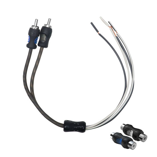 Picture of RECOIL RCA-S Speaker Wire to RCA Adapter with RCA Female to Female Coupler (Pair)