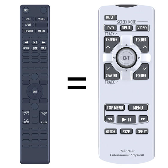 Picture of Remote Control Replacement for 2011 2012 2013 2014 Toyota Sienna Rear Entertainment Remote 86170-45070