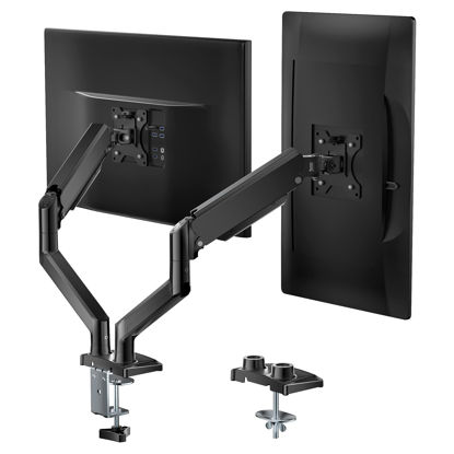 Picture of WALI Dual Monitor Mount, Adjustable Gas Spring Monitor Desk Stand for 2 Monitors, Heavy Duty Monitor Arm up to 34 Inch Screen, Hold up to MAX 19.8lbs, Max Mounting Holes 100x100mm (GSMP002N), Black