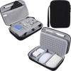 Picture of Hard Travel Electronic Organizer Case for MacBook Power Adapter Chargers Cables Power Bank Apple Magic Mouse Apple Pencil USB Flash Disk SD Card Hard Drive Waterproof Shockproof Carrying Bag, Black