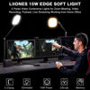 Picture of 2 Packs Video Conference Light for Computer, 15W LitONES Desk Light for Zoom Calls Meeting with C-Clamp & Metal Swing Arm, Podcast Lighting Kit with Remote, Memory & Timing CRI＞95