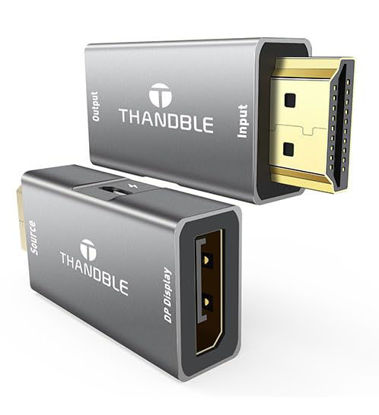 Picture of THANDBLE HDMI to DisplayPort Adapter (4K@60Hz) HDMI (Souce) to DP (Display) Converter HDMI Male to Display Port Female Compatible with Laptops, Graphics Cards, PS5, AMD,NVIDIA (1 Pack)