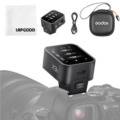 Picture of Godox X3-C TTL Wireless Flash Trigger Compatible for Canon Camera, OLED Touchscreen Flash Transmitter,Built-in Lithium Battery Support Quick Charge(Godox X2T-C/Xpro-C/XProII-C Upgrade Version)