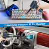 Picture of Mini Vacuum Cleaner, 12000Pa Car Vacuum, Wireless Handheld Vacuum, 3-in-1 Portable Brushless Vacuum & Compressed Air Duster for Car, Computer, Keyboard, Sewing Machine