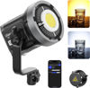 Picture of ULANZI V-Mount LED Video Light COB Continuous Output Lighting, 120W Bi Color 2700K-6500K COB Bowens Mount Photography Fill Light 20700lux/1m 20 Preset Effects with APP Control Studio Light