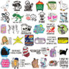 Picture of 400 Pcs Funny Stickers for Adults Funny Waterproof Water Bottles Stickers Pack for Laptop, Bumper, Phone, Hard Hats, Wall, Window Decals Decors, 50 Styles