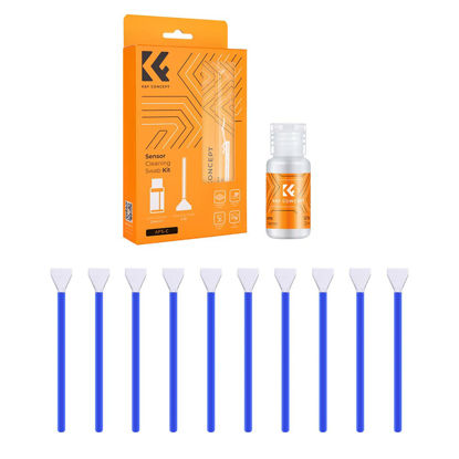 Picture of K&F Concept 16mm APS-C Sensor Cleaning Swab*10 + 20ml Sensor Cleaner, DSLR SLR Digital Camera CMOS and CCD Sensor Cleaning Swab Kits for Nikon Sony Canon Camera Clean