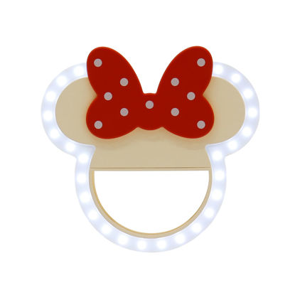Picture of Impressions Vanity Disney Minnie Mouse GlowMe LED Beauty Ring Light with 3 Level Adjustable Brightness, Portable Clip on Phone Ring for Makeup and Tablet