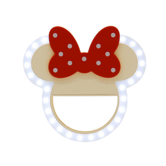Picture of Impressions Vanity Disney Minnie Mouse GlowMe LED Beauty Ring Light with 3 Level Adjustable Brightness, Portable Clip on Phone Ring for Makeup and Tablet