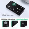 Picture of COOIDEA 3.5mm Stereo Audio Switcher Support 1 in 3 Out or 3 in 1 Out with 3.5mm Audio Cable, 3 Ports AUX Audio Speaker Selector for PC Phone Laptop Headphone