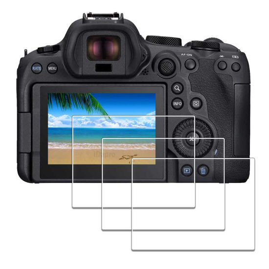 Picture of iDaPro Screen Protector for Canon EOS R6 Mark II [3 Pack] Tempered Glass Easy Installation