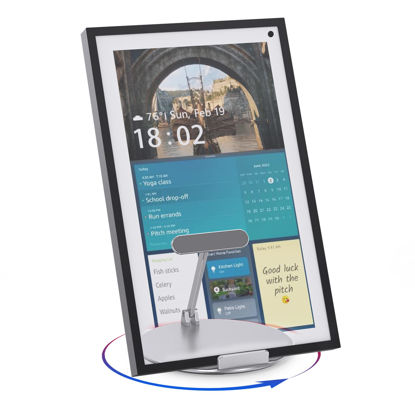 Picture of ITSHOM Swivel and Tilt Stand for Show 15 (1st, 2nd Gen), Show 21, and Ipads/Tablets, Made of Heavy-Duty Aluminum, Device Sit On It Without Mounting (Silver)