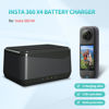 Picture of LP Insta 360 X4 Battery Charger Compatible with Insta360 X4 Battery Charger with USB Type-C Cable, 3-Slot Battery Charging Station with SD Card Storage Slot