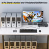 Picture of 10 Port 8 Port KVM Switch HDMI 4K@60Hz EDID Simulation, USB 3.0 HDMI KVM Switch for 10 Computers Share 1 Monitor and 4 USB Devices, KVM Switches with Audio RS232 Wired Remote 12V Power and USB Cable