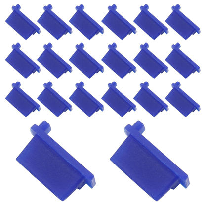 Picture of Auvotuis 20Pcs Silicone USB Port Cover, USB A Type Female Cover Plug Protector, Blue