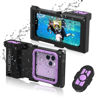 Picture of ShellBox Case Diving Case 3rd Gen for Samsung Galaxy/Phone Series, Universal Phones [4.9-6.9 Inch], Snorkeling 15m/50ft,with Compass,Bluetooth-Controlled(Black-Purple)