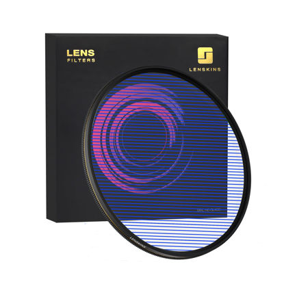 Picture of LENSKINS 95mm Variable Blue Streak Filter, Special Effects Lens Filter, Anamorphic Optical Glass, Multi-Resistant Coated, Light Flare Effect Filter for Camera Lens