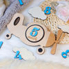 Picture of Baby Monthly Milestone Cards - Wooden Monthly Milestone Discs - Newborn Photography Props to Document Your Baby´s Growth - Baby Announcement Sign (Plane)