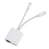 Picture of Lightning and USB C to Ethernet Adapter,2 in 1 RJ45 Ethernet LAN Network Adapter with Charge Port Compatible with iPhone/iPad/iPod/Samsung and More,Supports 100Mbps Plug and Play