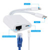 Picture of Lightning and USB C to Ethernet Adapter,2 in 1 RJ45 Ethernet LAN Network Adapter with Charge Port Compatible with iPhone/iPad/iPod/Samsung and More,Supports 100Mbps Plug and Play
