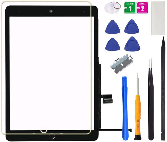 Picture of for iPad 9 (9th Generation) Screen Replacement 10.2 Inch Digitizer, for iPad 9th Gen (2021 Released) A2602 A2603 A2604 A2605 Touch Glass, Full Repair Kits+Home Button