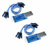 Picture of HiLetgo 2pcs CP2104 Module USB to TTL UART 6PIN Module Serial Converter CP2104 STC PRGMR Replace CP2102 with Dupont Cables