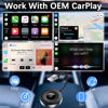 Picture of CarPlay Wireless Adapter for iPhone 16 Pro Max 15 Plus 2024, Bluetooth CarPlay Adapter for Apple iPad, Plug & Play USB/USB C Wired to Wireless CarPlay Adaptor Dongle Convert for Car with OEM Carplay