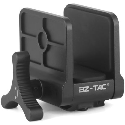 Picture of Universal Gun Rifle Clamp Shooting Tripod Rest with Arca-Swiss Rail 1/4" 3/8" Screw Holes, Aluminum Dual Jaw Closure Clamp Shooting Stick Mount Platform for Hunting Shooting Target Practice