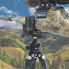 Picture of Universal Gun Rifle Clamp Shooting Tripod Rest with Arca-Swiss Rail 1/4" 3/8" Screw Holes, Aluminum Dual Jaw Closure Clamp Shooting Stick Mount Platform for Hunting Shooting Target Practice