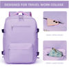 Picture of SHRRADOO Travel Laptops Backpack for Women Men, Casual Work Bag 17inch Backpack Airline Approved Backpack for Hiking Business (Light Purple)