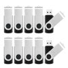 Picture of 4GB Flash Drive 10 Pack Thumb Drive, USB Flash Drives 2.0 USB Stick for Data Storage Backup, Jump Drive Pen Drive Zip Drive Memory Stick with Indicator, Swivel Bulk USB Storage Flash Drive, Black