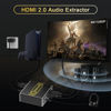 Picture of 4K@60Hz HDMI 2.0 Audio Extractor Audio Converter,HDMI to HDMI,SPDIF Optical 7.1/5.1CH,Stereo 3.5mm,Supports Scaler,CEC,Dolby Digital Audio De-embed,HDCP 2.2/2.3 Bypass,for PS5,Xbox